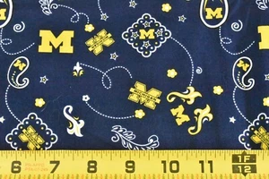 By 1/2 Yd, Maize & Blue University of Michigan/UofM Logos, Sykel , V475 - Picture 1 of 8