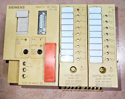 PLC SIEMENS Simatic STEP 5 CPU 100  S5-100U 6ES5 100-8MA02  421-8MA12  441-8MA11 - Immagine 1 di 4