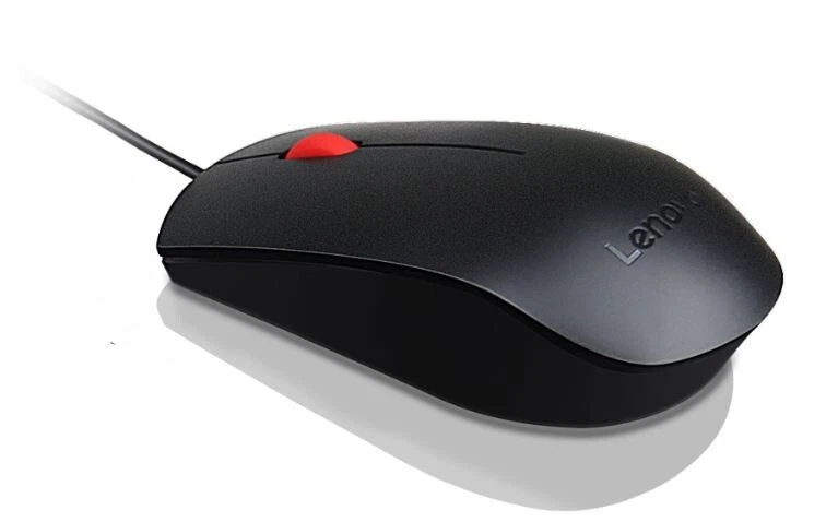 Lenovo 00PH133 SM8823 USB Wired 2-Button Black Red Scroll Wheel Optical Mouse - Image 1 of 2
