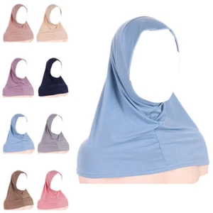 Muslim Women Hijab Amira Shawl Islamic Turban Pull On Scarf Instant Headscarf - Picture 1 of 44