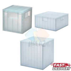 Kunststoff Aufbewahrungsbox mit Deckel stapelbar robust transparent staubdicht Organizer - Bild 1 von 4