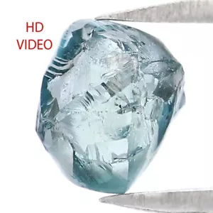 1,12 ct natürlicher loser Rohschliff Diamant 6,10 mm blaue Farbe Rohdiamant QL2319 - Bild 1 von 8