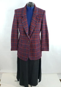 White Stag women's Wool Blend Houndstooth Print Blazer Jacket size 14 Z37 - Picture 1 of 11