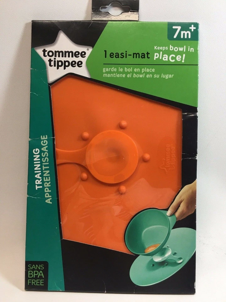 Tommee Tippee 训练 Easi-Mat 橙色 全新 容易清理 - 保持碗到位 — 第 1/1 张图片