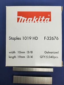 Makita Staples A11 / T50 10mm Crown 19mm Length x5040 F-32676 Suits Various
