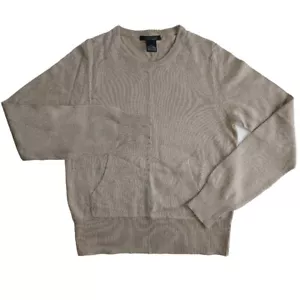 Neu ohne Etikett The Limited Größe S Seide Kaschmir beige Feinstrick Beutel Tasche Pullover - Bild 1 von 5