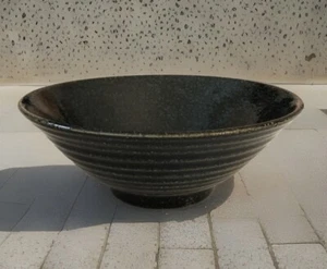 Set Of 2 Stunning Speckled Ceramic Japanese Bachi Ramen Bowls Soup Noodle 7.5” D - Picture 1 of 18