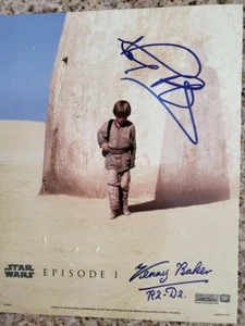 2X AUTO'D RAY PARK - KENNY BAKER STAR WARS AUTOGRAPHED PICTURE WITH COA - Picture 1 of 3