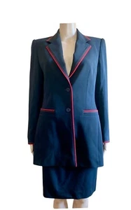 1980s Escada Margaretha Ley 2-Pc Skirt Set 100% Wool Sz EUR 38/36 - Picture 1 of 18