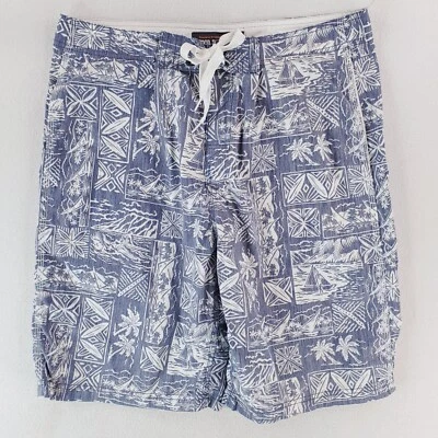 Reyn Spooner Shorts Mens 36 Blue White Hawaiian Boardshorts Swim Trunks 10" - Image 1 of 4