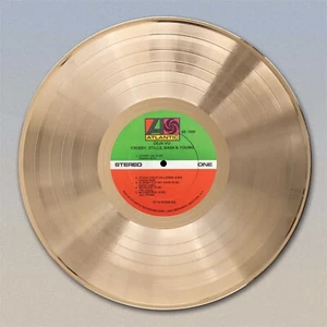 Crosby, Stills and Nash "Deja Vu" Gold LP Record wall art - Picture 1 of 6