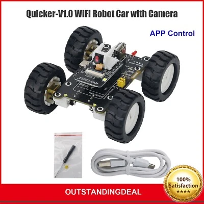 WiFi Robot Car with Camera Open Source ESP32 for Programming os67 - Image 1 of 4
