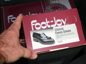 NEU 10C KNUSPRIG IM KARTON FOOTJOY SCHWARZ KLASSISCH QUASTE HALBSCHUH ELEGANTER SCHUH 73478 - Bild 1 von 5