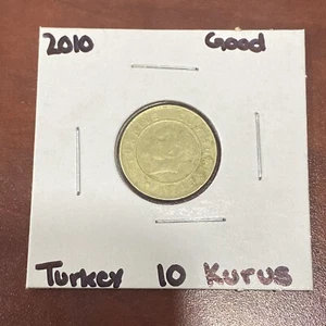 2010 Turkey 10 Kurus Good Condition Coin - Picture 1 of 8