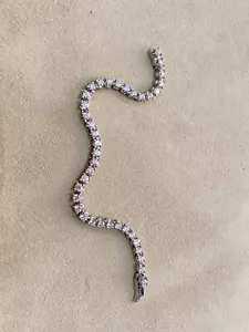 BVLGARI Corona TENNIS bracelet 8K White Gold 4+ Carats - Picture 1 of 4