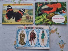 3 X BROOKE BOND PICTURE CARD ALBUMS BRITISH COSTUME TROPICAL BIRDS BUTTERFLIES 