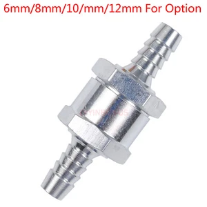 Lot 8/10/12mm Non Return One Way Check Valve Fuel Line Oil Petrol Diesel Alumini - Picture 1 of 23
