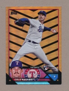 Cole Ragans RC 2023 Topps Update Orange & Black Foil #US156 Texas Rangers