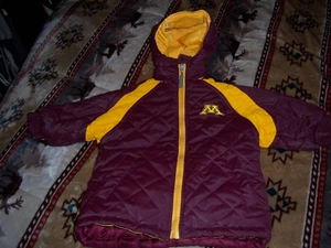 UNIVERSITY OF MINNESOTA  GOPHERS WINTER COAT REVERSIBLE KIDS  - Picture 1 of 6