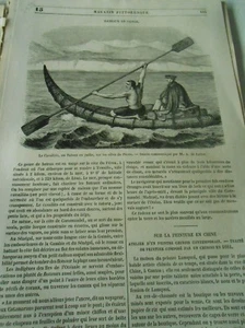 Bateaux en Paille Le Cavallito Pérou 1848 Gravure Print Article - Bild 1 von 1