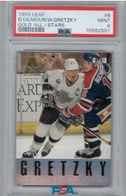 Hoja Oro All Stars 1993-94 #6 D. Gilmour/W. Gretzky HOF PSA 9 4710 Foto 1 de 2