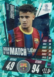 Topps Match Attax 2020/2021 Festive Box Man of the Match MTM1 Philippe Coutinho - Picture 1 of 1