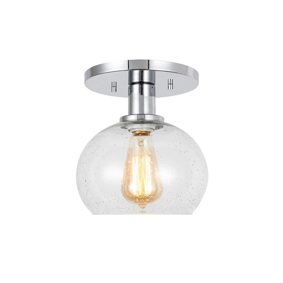 Woodbridge Lighting Austin 1-LT Opal Ball Semi Flush, Chrome - 17835CHRWL-C00805 - Image 1 of 1
