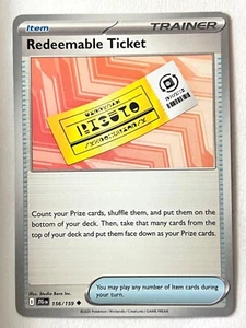 Redeemable Ticket 156/159 Uncommon Trainer Journey Together Pokemon Near Mint NM - Picture 1 of 4
