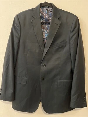 Ted Baker Mens Blue 2 Button Wool Blazer Sport Coat Modern Fit Size 42R FLAW - Изображение 1 из 4