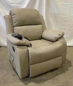 Sessel, Fernsehsessel, Relaxsessel mechanisch, Wärme und Vibro, Grau, Raburg - Bild 1 von 2