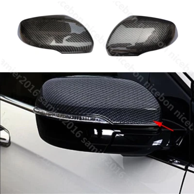 Cubierta de espejo retrovisor lateral color fibra de carbono apta para Ford Edge 2 piezas Foto 1 de 4