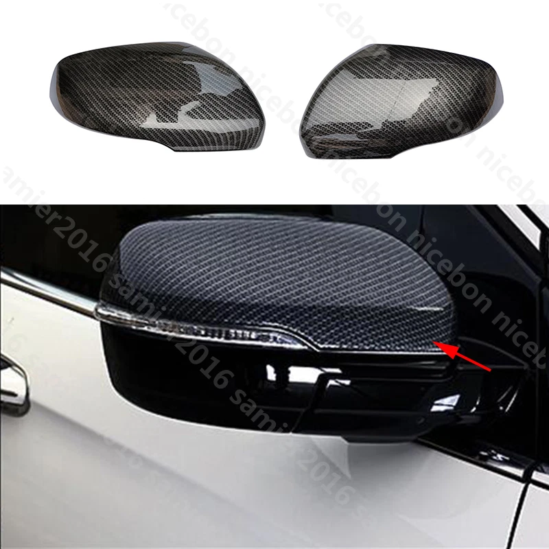 Cubierta de espejo retrovisor lateral color fibra de carbono apta para Ford Edge 2 piezas Foto 1 de 4