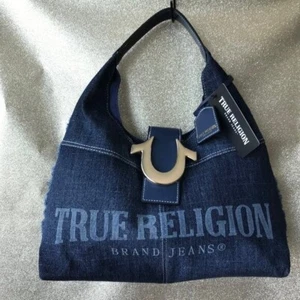 True Religion Bag Blue Denim Hobo Shoulder Bag - Picture 1 of 8
