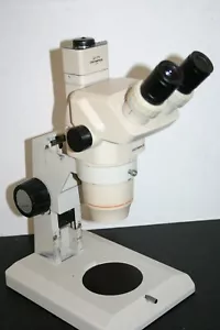 Olympus SZ-6045 Trinocular Stereozoom Microscope on Desktop Stand - Nice - Picture 1 of 7