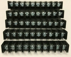 Lot 5 Bussmann/Eaton Magnum 10-Position Barrier Terminal Blocks, A30221007 A3000 - Picture 1 of 6