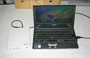 Toshiba Libretto L5 Crusoe 800MHz 512MB RAM 20GB HD Win XP Pro DVDRW Wifi *RARE