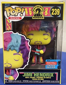 Funko Pop! Rocks Black Light Glow JIMI HENDRIX #239 NYCC 2021 Shared Exclusive - Picture 1 of 9