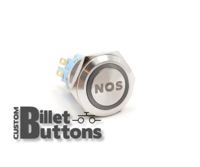 NOS N2O 激光蚀刻坯按钮 12V LED 汽车摩托车赛车 — 第 1/4 张图片