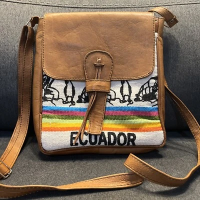Brown Equador Saddle Bag Cross Body Bag Animals Rainbow - Image 1 of 4