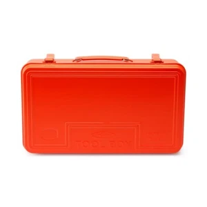 Toyo Steel Trunk Tool Box T-360 Orange Durable Seamless Design Rounded Handle - Picture 1 of 3