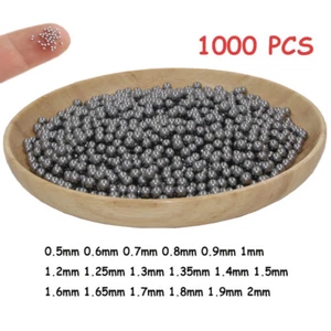 1000 Stück Kugeln Stahlkugeln 0.5mm bis 2mm Durchmesser Mikrokugeln Edelstahl - Picture 1 of 6