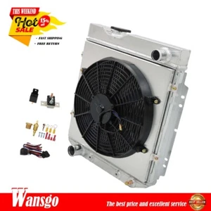 For 1961-65 Ford Falcon Mercury Comet 2.8L Radiator 3 Row+Shroud Fan Relay CC251 - Picture 1 of 11