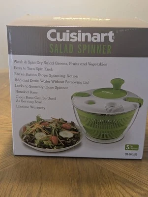 Cuisinart Salad Spinner, Green and White, 5 Quart New - Image 1 of 3