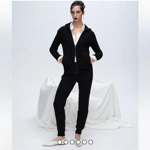 ATM Anthony Thomas Melillo French Terry Kapuzenpullover mit Reißverschluss in Schwarz - XL (US 10) - Bild 1 von 14