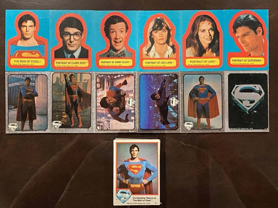1978 Topps Superman Complete Master Set 77 Cards 6 Stickers 6 Foil - TOUGH!!! - Image 1 of 1