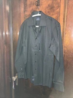 Camisa de vestir Ben Sherman negra ajustada para hombre mediana manga 15/15,5, 32-33 nueva con etiquetas Foto 1 de 4