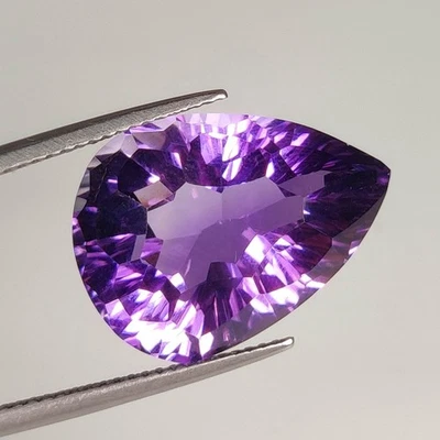 16.16 Ct Natural Top Luster Purple Amethyst Beautiful Pear Laser Cut- 9120 - Image 1 of 2