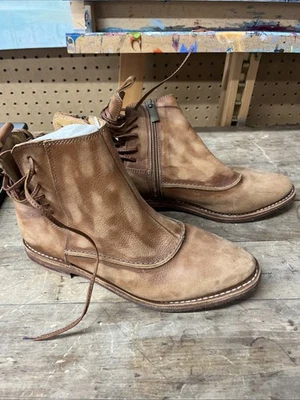 Шоколадный синий серо-коричневый замши чукка на шнуровке ботинки размер 36 6,5 - Изображение 1 из 4