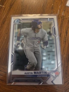 2021 Bowman Chrome Austin Martin Prospects 1st Bowman #BCP-87 Blue Jays - Picture 1 of 2