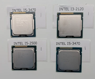 Lot of 4 Intel CPUs  2x i5-3470, 1x i3-2120, 1x i5-2500 - Image 1 of 4